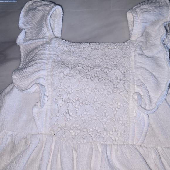 Carter's White Ruffled Romper - Picture 2 of 3